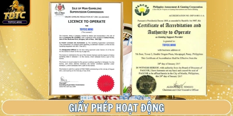 Giấy phép hoạt động